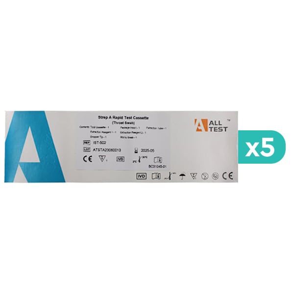 5x All Test Strep A Rapid Test Cassette 5x1 copë