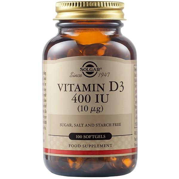 Solgar Vitamin D3 400 IU (10 μg) 100 kapsula të buta