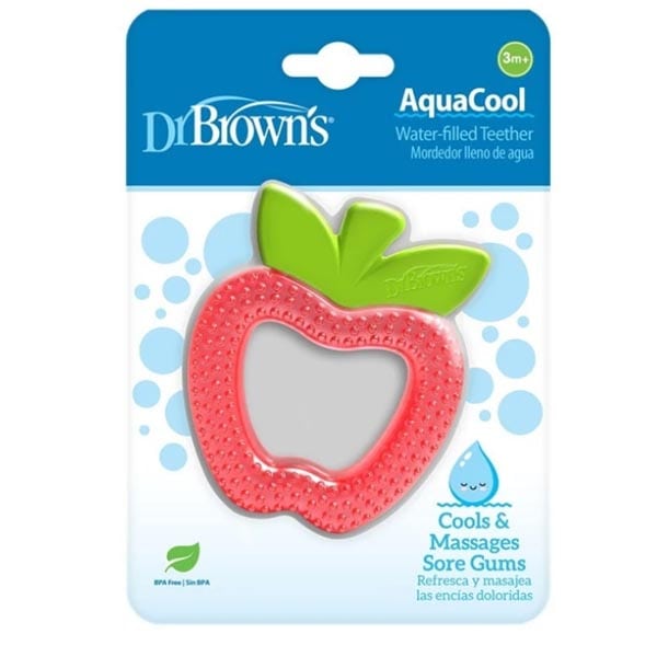 Dr. Brown's Aqua Cool Silicone Teething Ring Apple 3m+ 1 copë