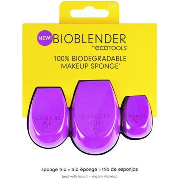Ecotools Bioblender Natural Makeup Blender Sponge Trio 3 copë