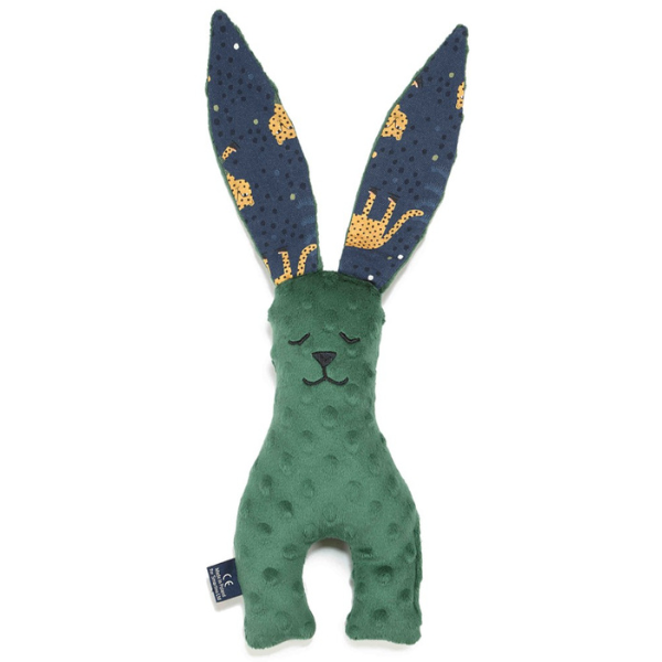 La Millou Small Bunny Tiger Jerry - Forest Green Cuddly Toy 1 copë