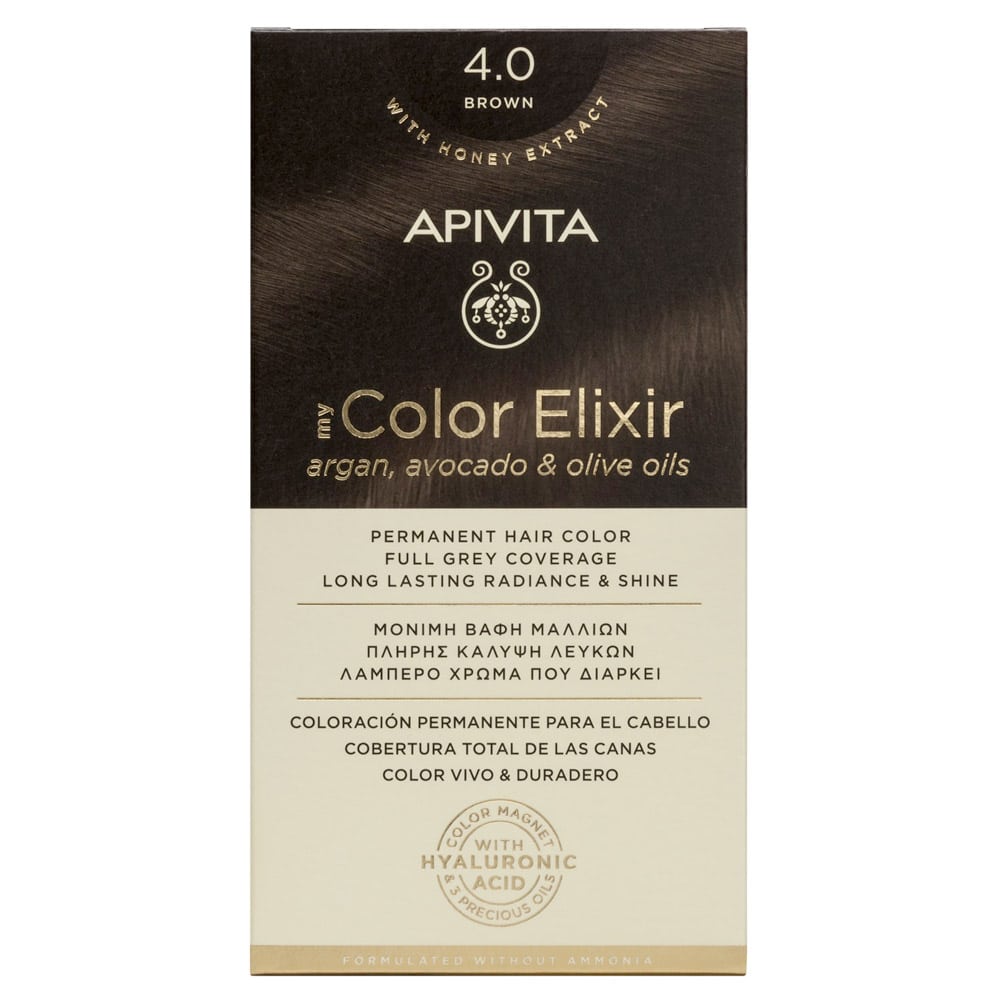 Apivita My Color Elixir Permanent Hair Color No 4.0 Brown 1 copë