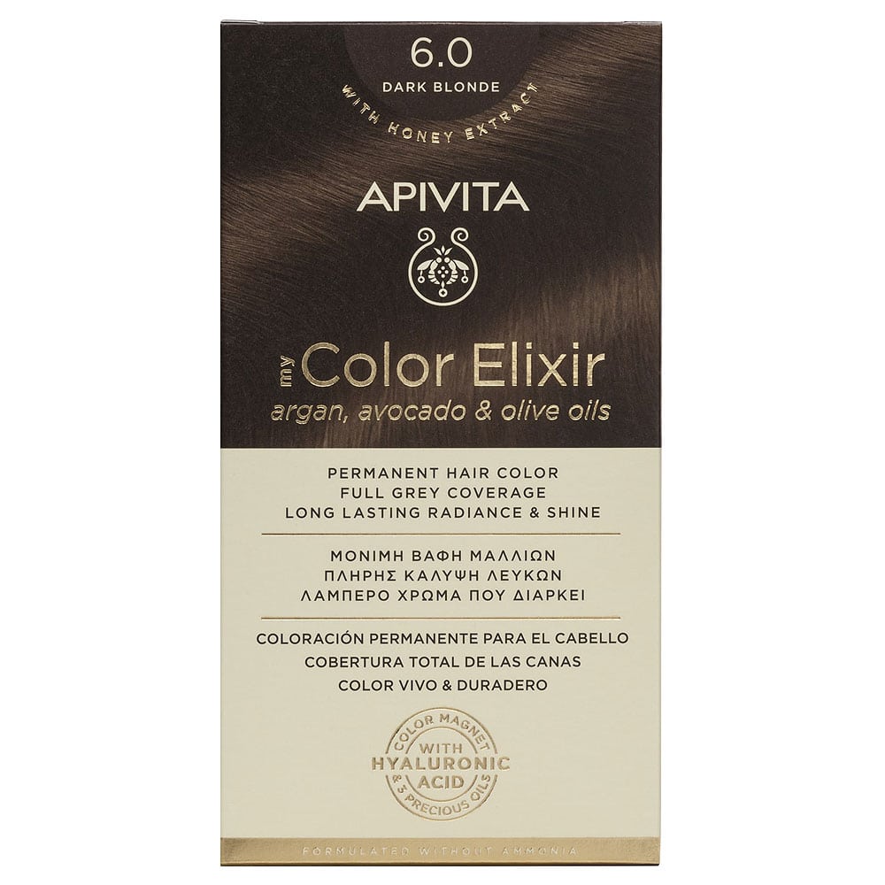 Apivita My Color Elixir Permanent Hair Color No 6.0 Dark Blonde 1 copë