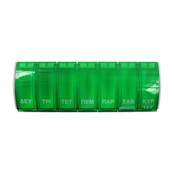 Anabox Weekly Pill Case 1 copë - Jeshile
