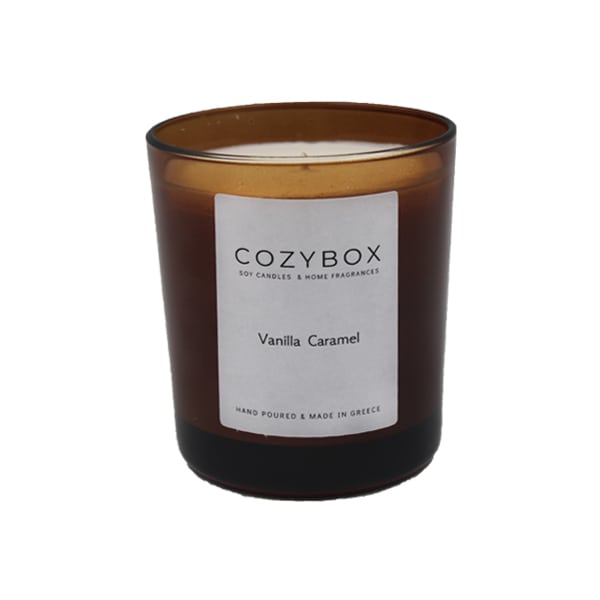 Cozybox Soy Candle Vanilla Caramel 180g