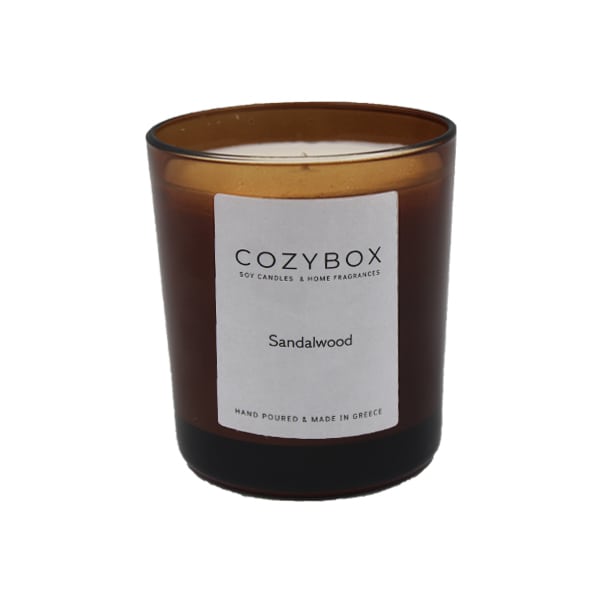 Cozybox Soy Candle Sandalwood 180g
