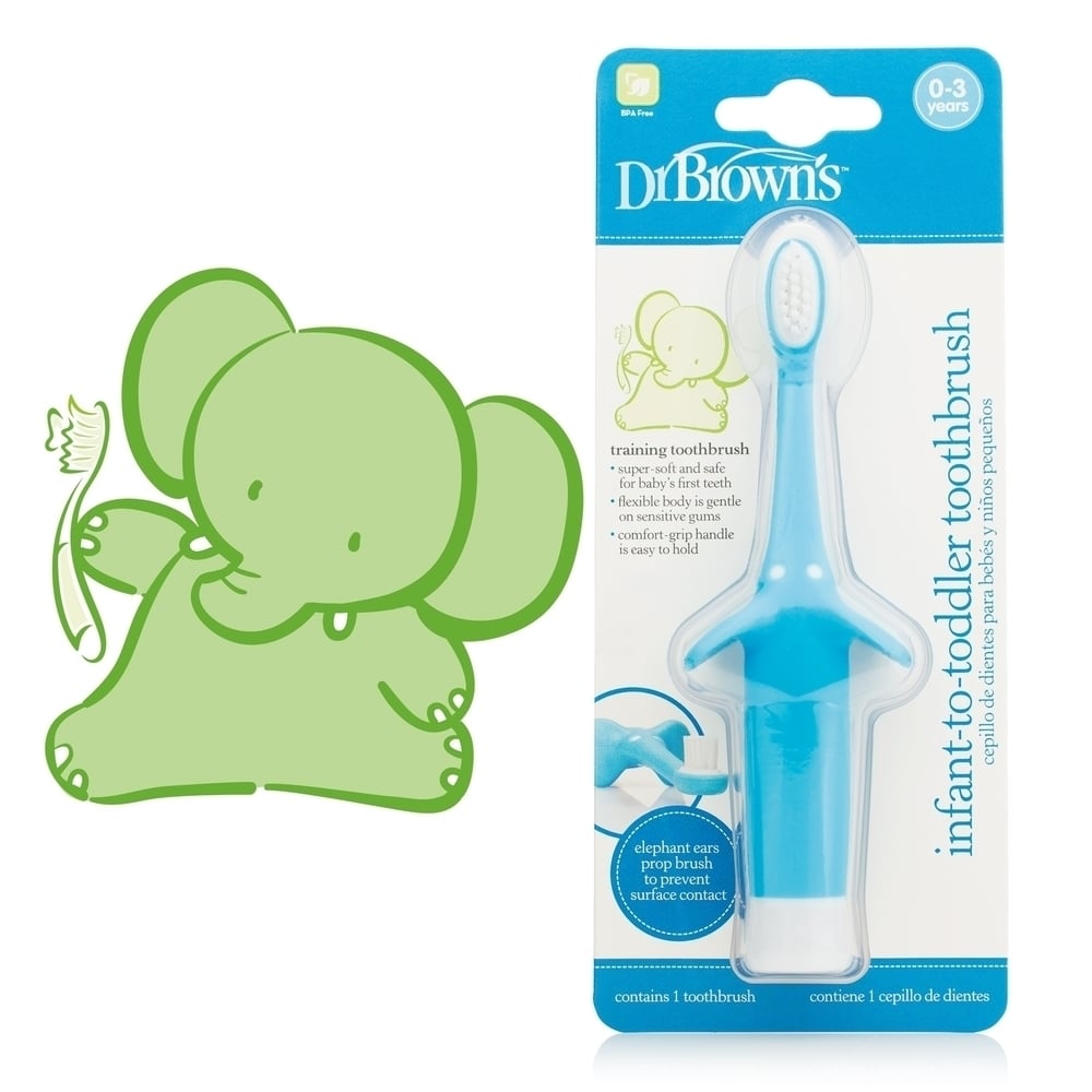 Dr. Brown's Infant to Toddler Toothbrush 0-3Y Blue HG 014 1 copë