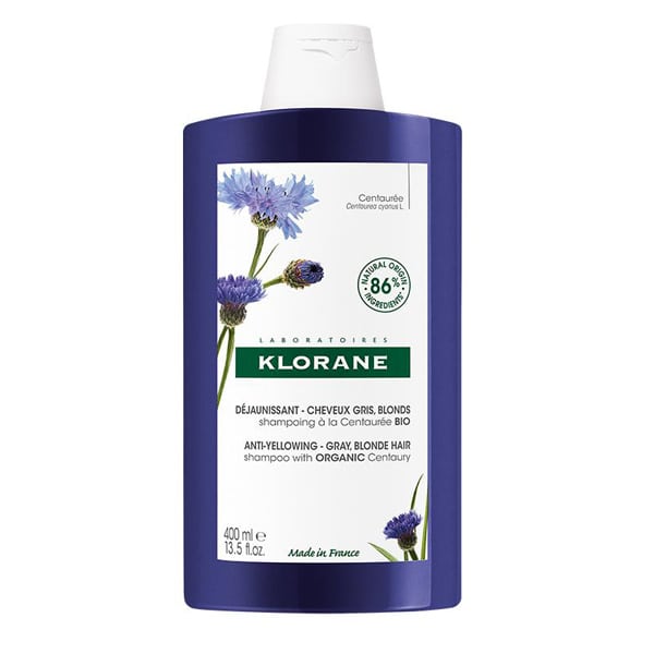 Klorane Anti-Yellowing Shampoo with Organic Centaury for Grey & Blonde Hair 400 ml