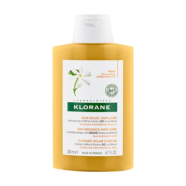 Klorane Sun Radiance Hair Care Shampoo with Organic Tamanu & Monoi 200 ml