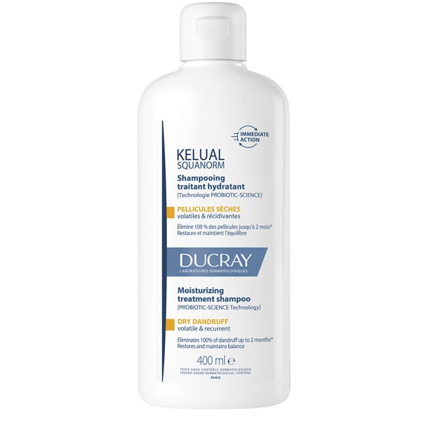 Ducray Kelual Squanorm Moisturizing Treatment Shampoo for Dry Dandruff 400 ml
