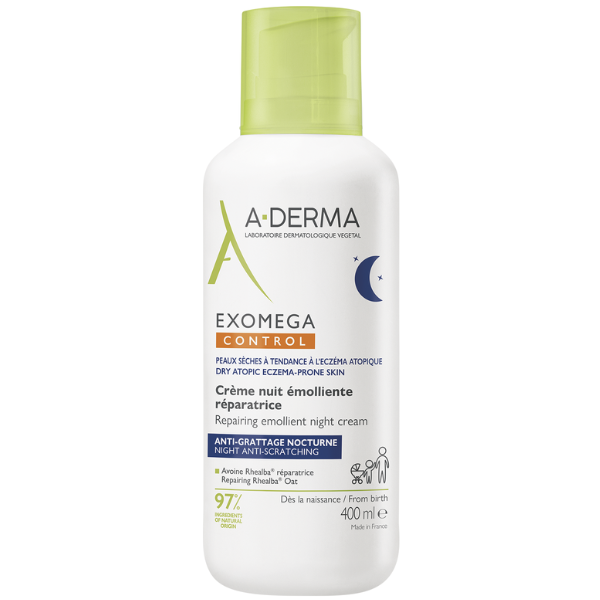 A-Derma Exomega Control Repairing Emollient Night Cream 400 ml
