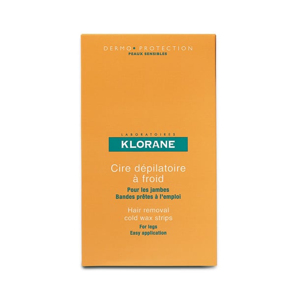 Klorane Hair Removal Cold Wax Strips for Legs Sweet Almond 6 shirita