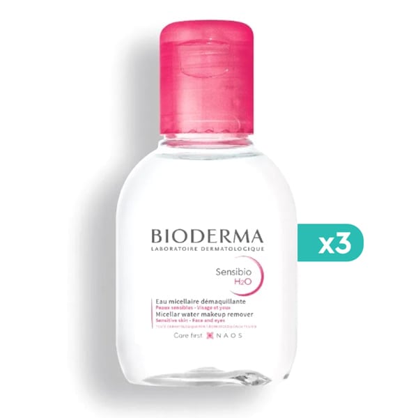 3x Bioderma Sensibio H2O Micellar Water Makeup Remover for Sensitive Skin 3x100ml