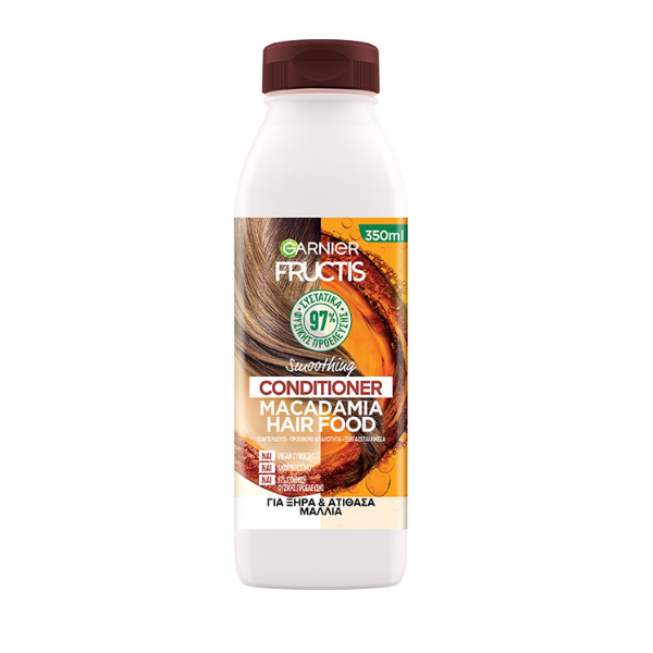 Garnier Fructis Macadamia Hair Food Conditioner for Dry Unruly Hair 350 ml