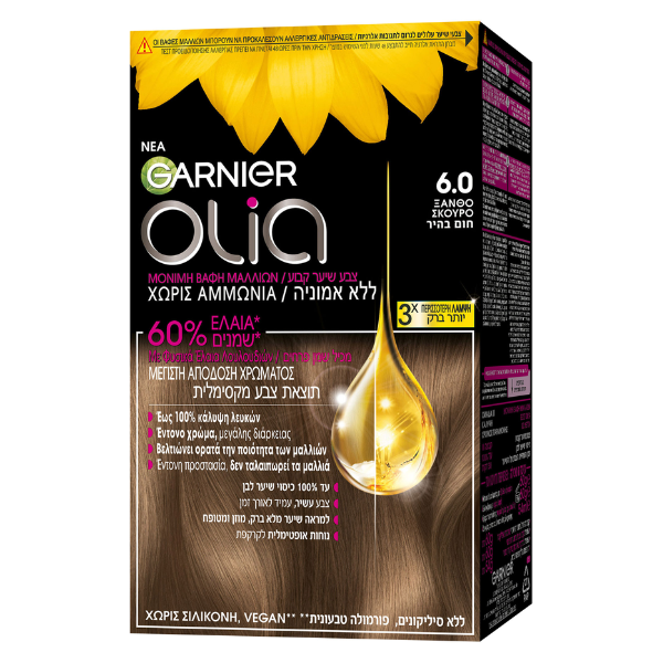 Garnier Olia Permanent Hair Dye No6.0 Dark Blonde 60g