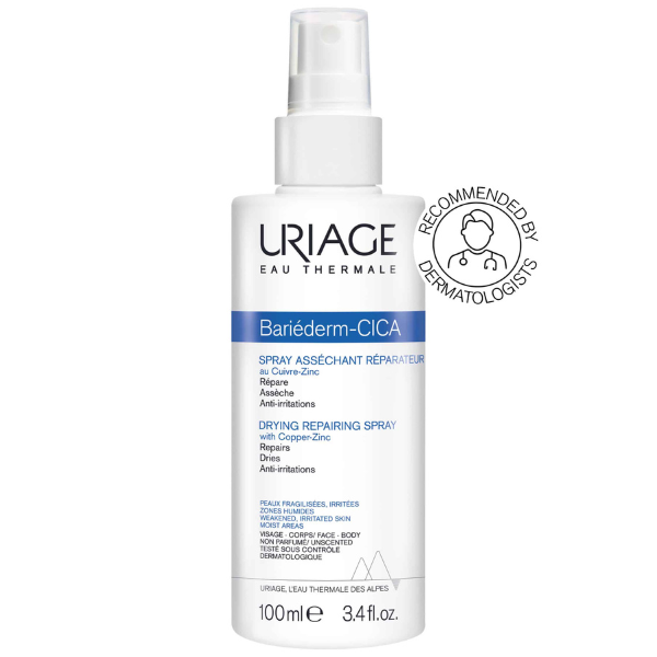 Uriage Bariederm-Cica Drying Repairing Spray with Copper-Zinc 100 ml