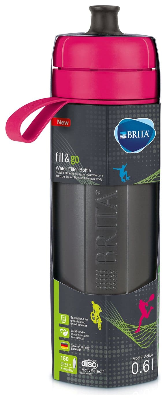 Brita Fill & Go Active Water Bottle Fuchsia 600ml