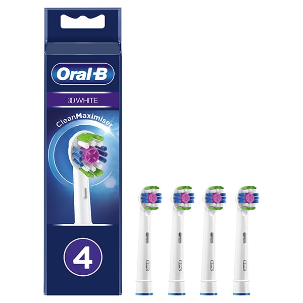 Oral-B 3D White Clean Maximiser Replacement Brush Heads 4 copë