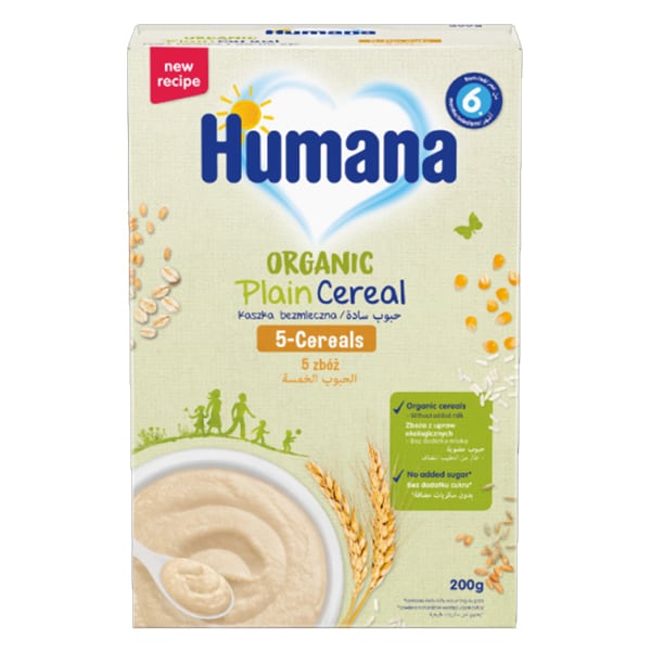 Humana Baby Meal 5 Cereals Organic Cream for 6m+ 200gr