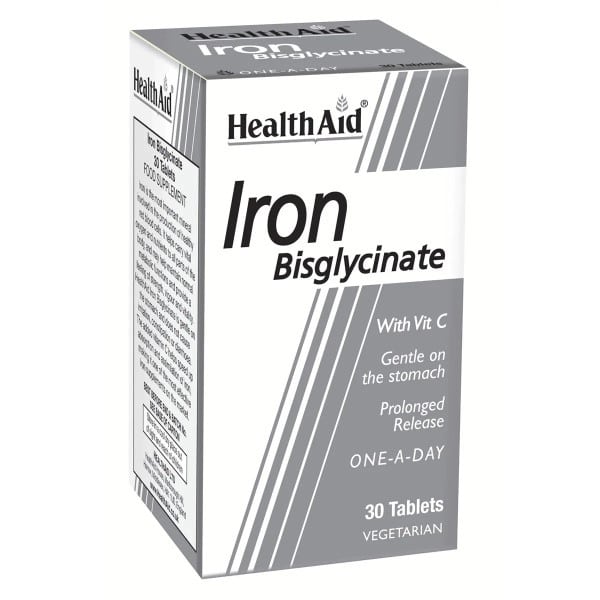 Health Aid Iron Bisglycinate with Vit C 30 tableta