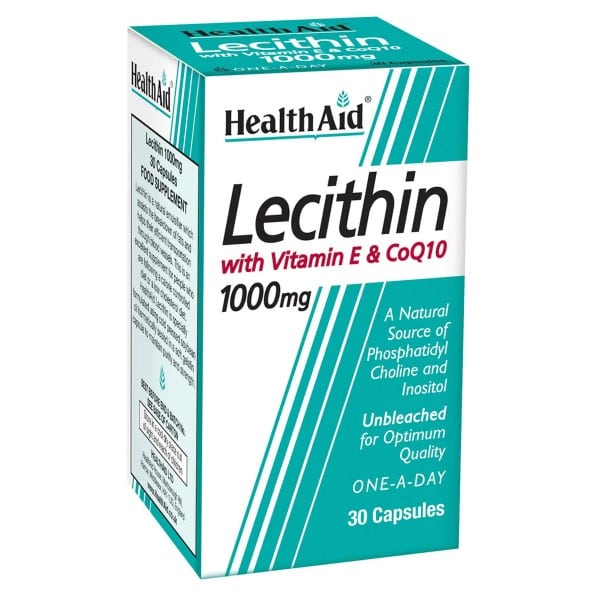 Health Aid Lecithin 1000mg with Vitamin E & CoQ10 30 kapsula