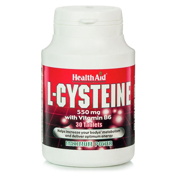 Health Aid L-Cysteine 550mg with Vitamin B6 30 tableta