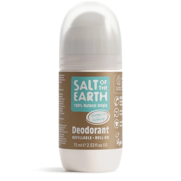 Salt of the Earth Ginger & Jasmine Natural Refillable Roll-On Deodorant 75 ml