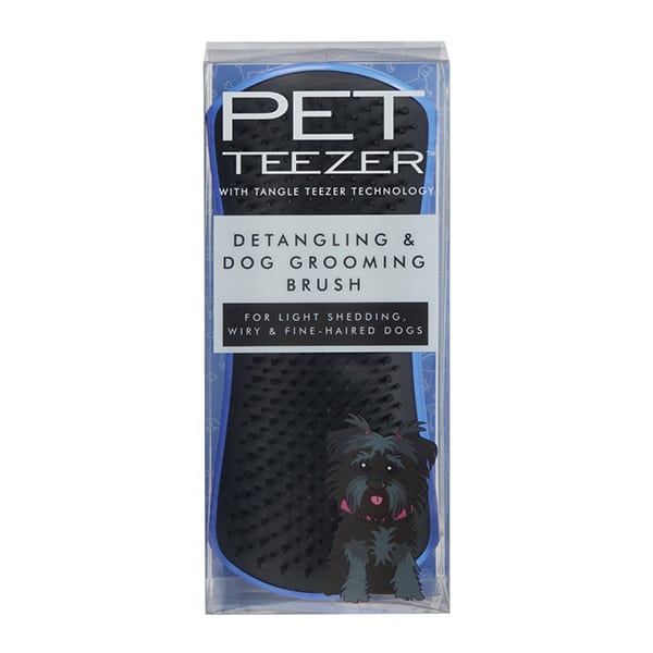 Pet Teezer Detangling & Dog Grooming Brush Medium-Large 1 copë - Blu - Gri