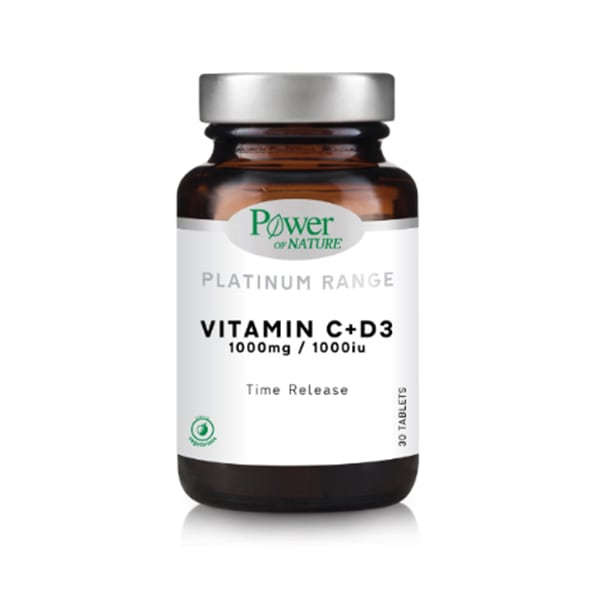 Power Of Nature Platinum Range Vitamin C+D3 1000mg/1000iu 30 tableta