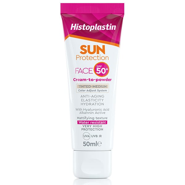 Histoplastin Sun Protection Tinted Face Cream to Powder Medium SPF50 50 ml