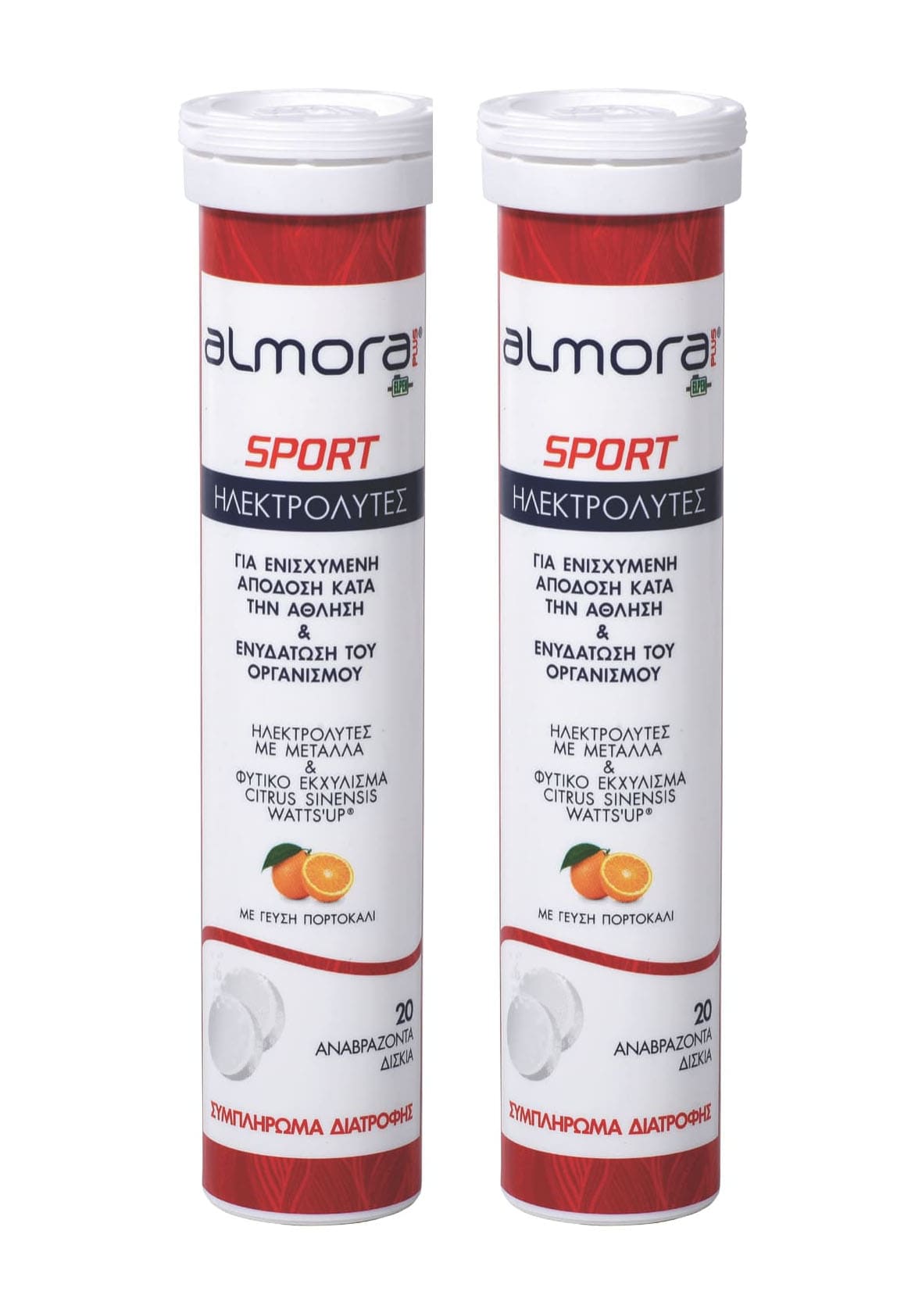2 x Almora Sport 20 Electrolytes with Orange Flavor 2 x 20 tableta efektive