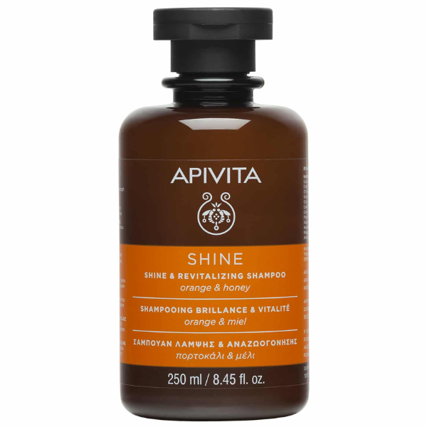 Apivita Shine & Revitalizing Shampoo with Orange & Honey 250 ml