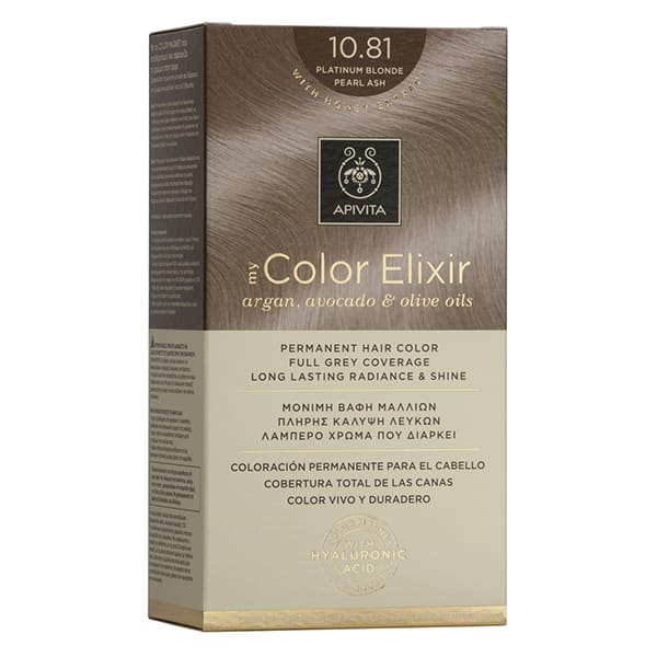 Apivita My Color Elixir Permanent Hair Color No 10.81 Platinum Blonde Pearl Ash 1 copë