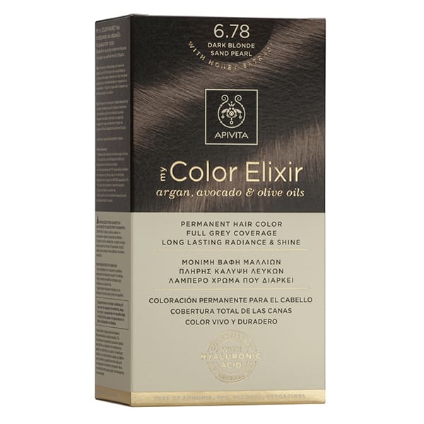 Apivita My Color Elixir Permanent Hair Color No 6.78 Dark Blonde Sand Pearl 1 copë