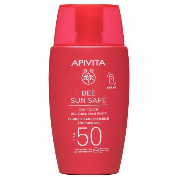 Apivita Bee Sun Safe Dry Touch Invisible Face Fluid with Marine Algae & Propolis SPF50 50 ml