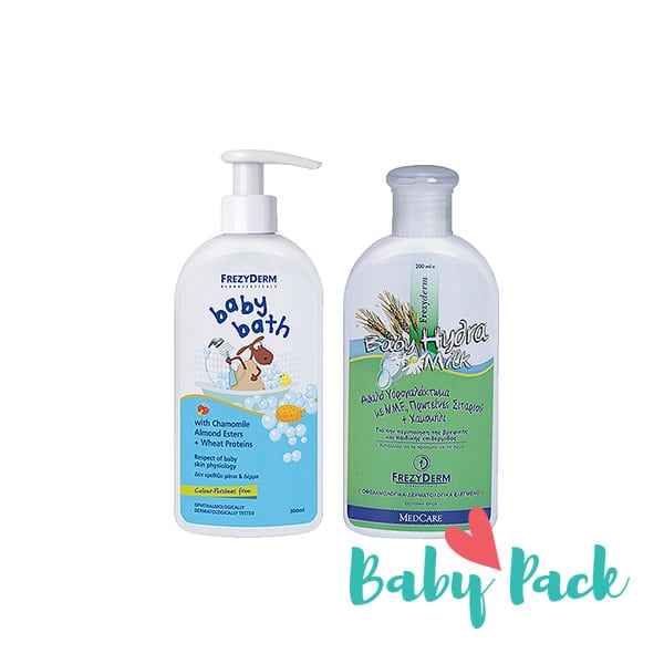 Frezyderm Baby Pack with Baby Bath, 300ml & Baby Hydra Milk 200 ml