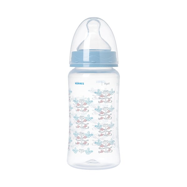 Korres Plastic Feeding Bottle with Medium Flow Silicone Teat 300 ml