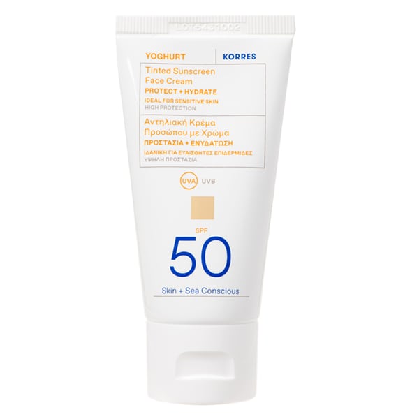 Korres Yoghurt Tinted Sunscreen Face Cream SPF50 50 ml