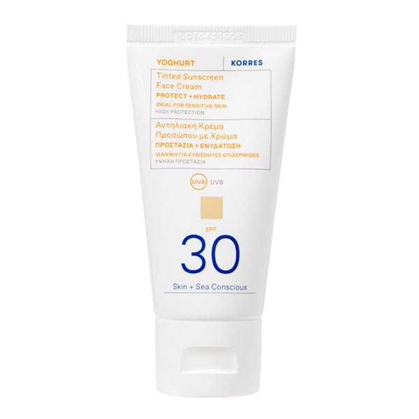 Korres Yoghurt Tinted Sunscreen Face Cream SPF30 50 ml