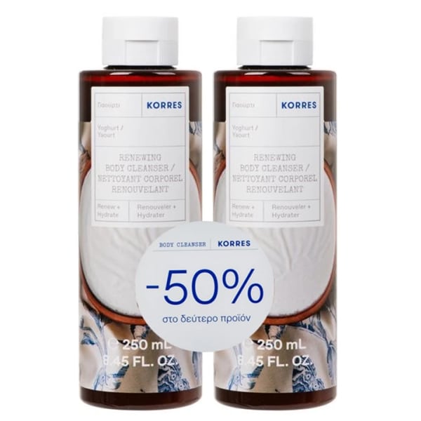 Korres Promo (- 50% in the Second Product) Yoghurt Body Cleanser, 2x250ml 1 set