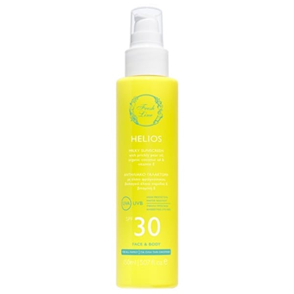 Fresh Line Helios Milky Sunscreen SPF30 for Face & Body 150 ml