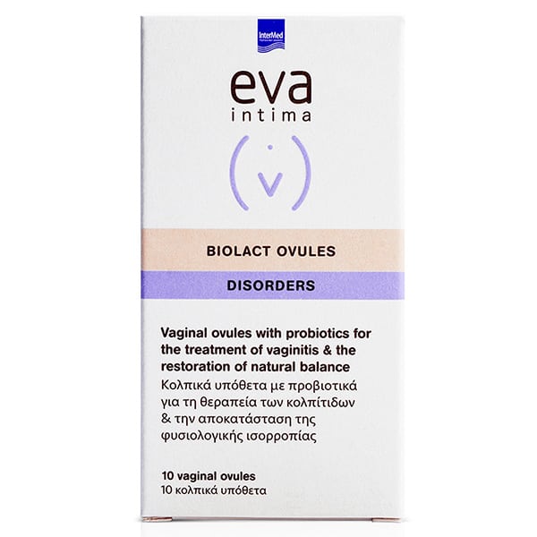 Intermed Eva Intima Biolact Ovules Disorders Vaginal Ovules 10 copë
