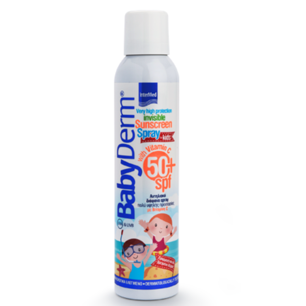 Intermed BabyDerm Invisible Sunscreen Spray SPF50+ Spray Very High Protection 200 ml