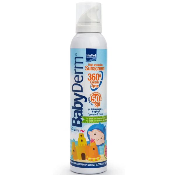 Intermed Babyderm Sunscreen 360° Cream Spray for Kids SPF50+ 200 ml