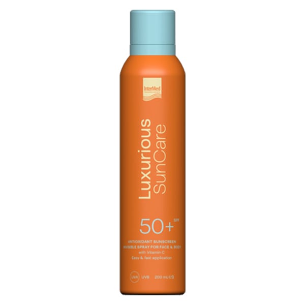 Intermed Luxurious Sun Care Antioxidant Sunscreen Invisible Spray for Face & Body SPF50+ 200 ml