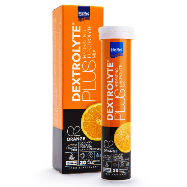 Intermed Dextrolyte Plus Hydrating Electrolyte Mix Orange 20 tableta efektive