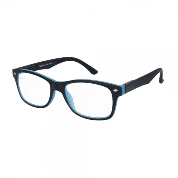Eyelead E191 Unisex Horn-Rimmed Reading Glasses Black-Blue 1 copë - E zezë - Blu