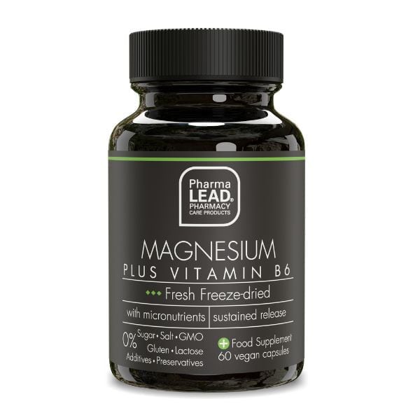 Pharmalead Black Range Magnesium Plus Vitamin B6 60 kapsula vegjetariane