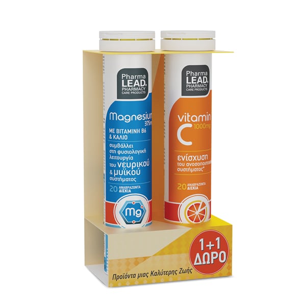 Pharmalead Promo 1+1 Magnesium & Vitamin C 1000mg 2x20 eff.tabs