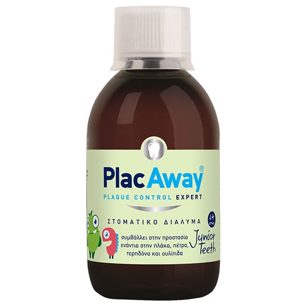 Plac Away Junior Teeth Kids Mouthwash Orange Flavor 250 ml